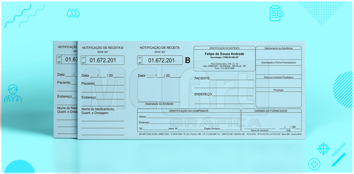 receita b2 azul, notificação de receita B2 