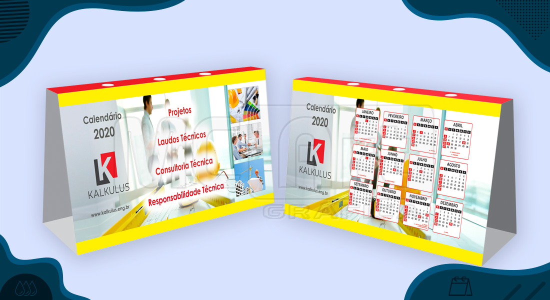 calendário porta caneta 2020, calendário promocional, calendários customizados 2020