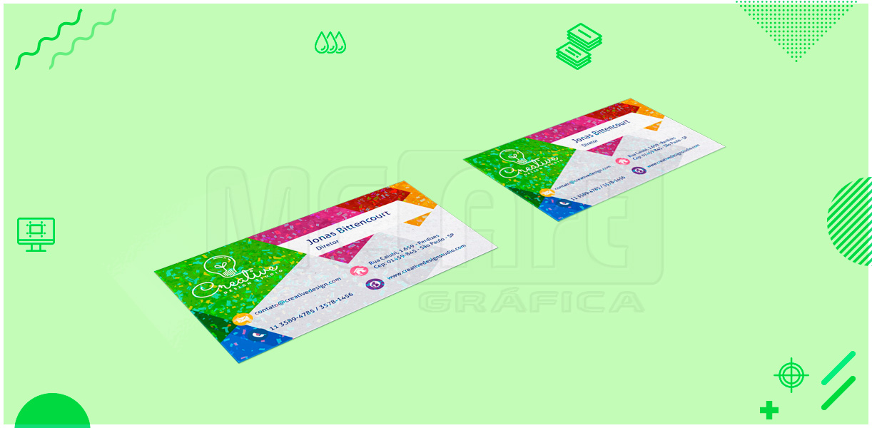 cartão de visita holográfico, cartão com laminação bopp holográfica, holografia, impressão de cartão de visita, cartão de visita laminação fosca