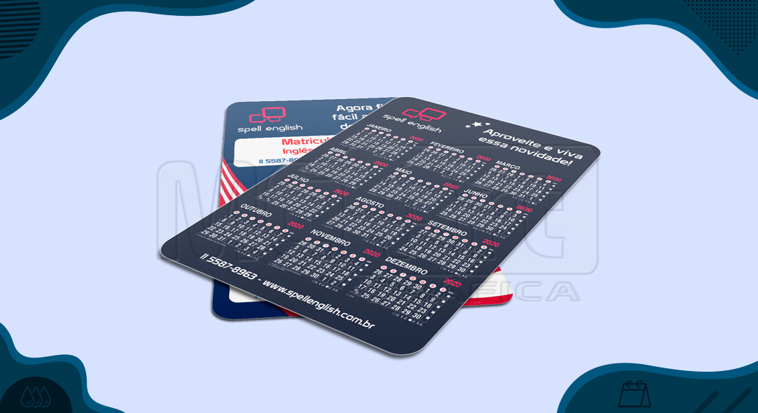Calendário de bolso 2020 calendário de bolso 2020, calendário promocional, calendários customizados