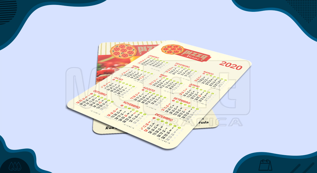 Calendário de bolso 2020 calendário de bolso 2020, calendário promocional, calendários customizados