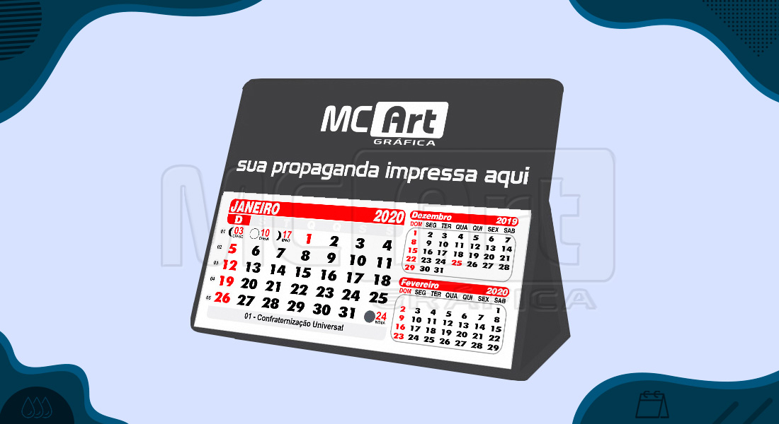 calendário de mesa pvc personalizado 2020, calendário promocional, calendários customizados 2020