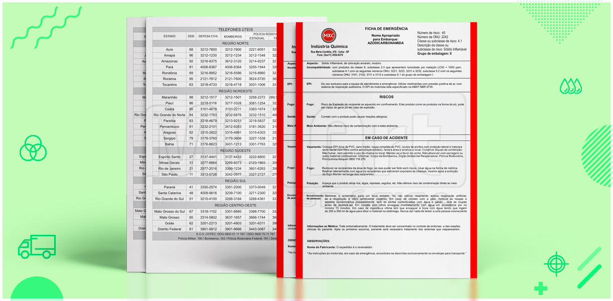 ficha de emergência de produtos químicos, ficha de informações de segurança de produtos químicos