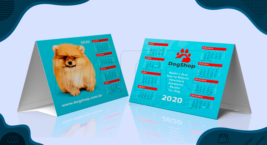 calendário de mesa triangulo personalizado 2020, mini calendário de mesa, calendário promocional, brindes promocionais 2020