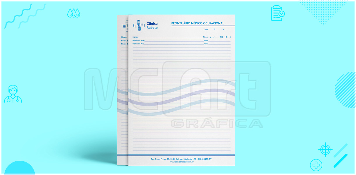 impressão de prontuários médicos, prontuário médico, prontuário de pacientes, papelaria médica, gráfica sp