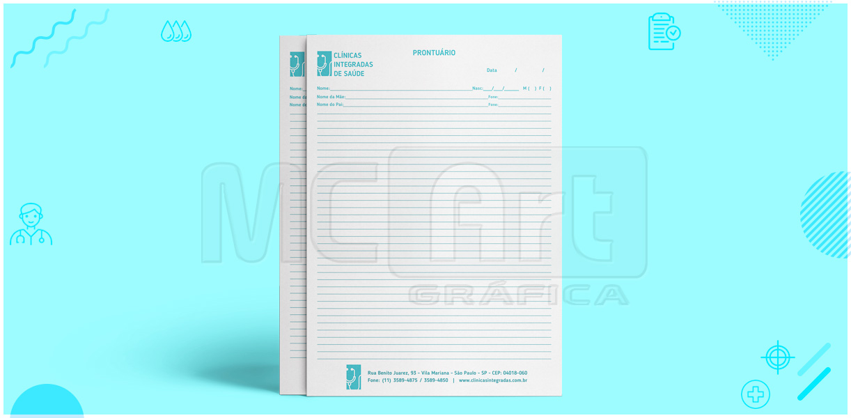impressão de prontuários médicos, prontuário médico, prontuário de pacientes, papelaria médica, gráfica sp