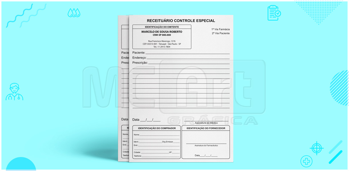 receituário de controle especial, receita controlada especial, receita para antibióticos