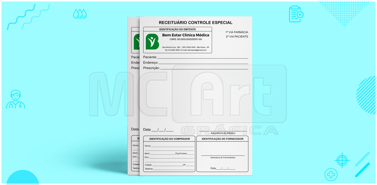 receituário de controle especial, receita controlada especial, receita para antibióticos