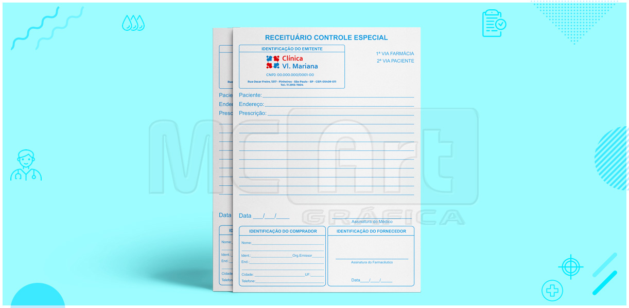 receituário de controle especial, receita controlada especial, receita para antibióticos