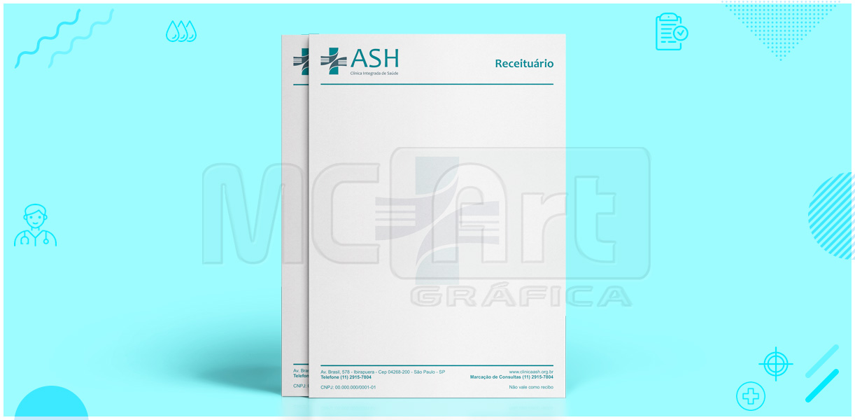 receituário médico personalizado, receituário médico, impressão de receituários