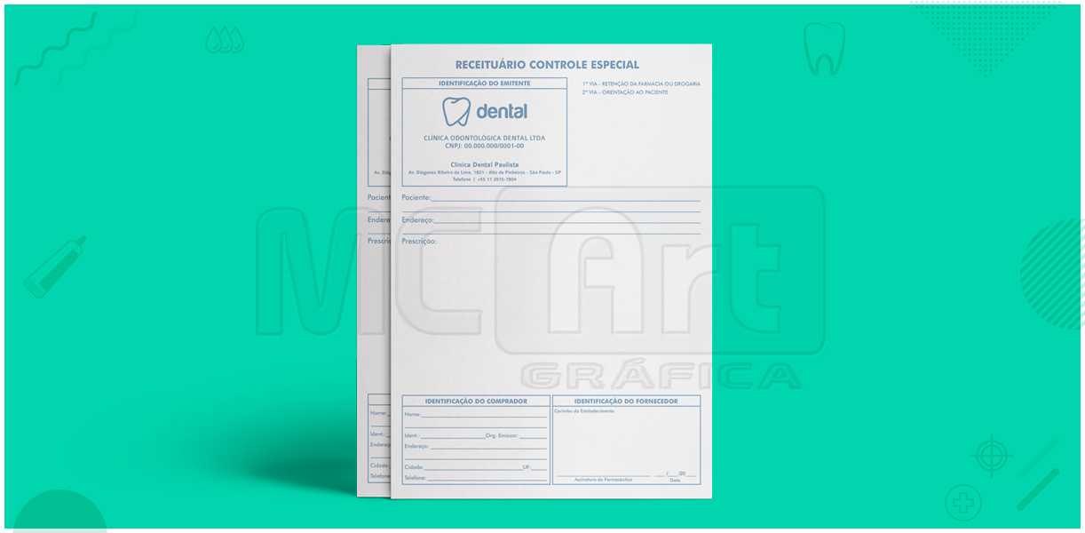 receituário médico personalizado, receituário médico, impressão de receituários