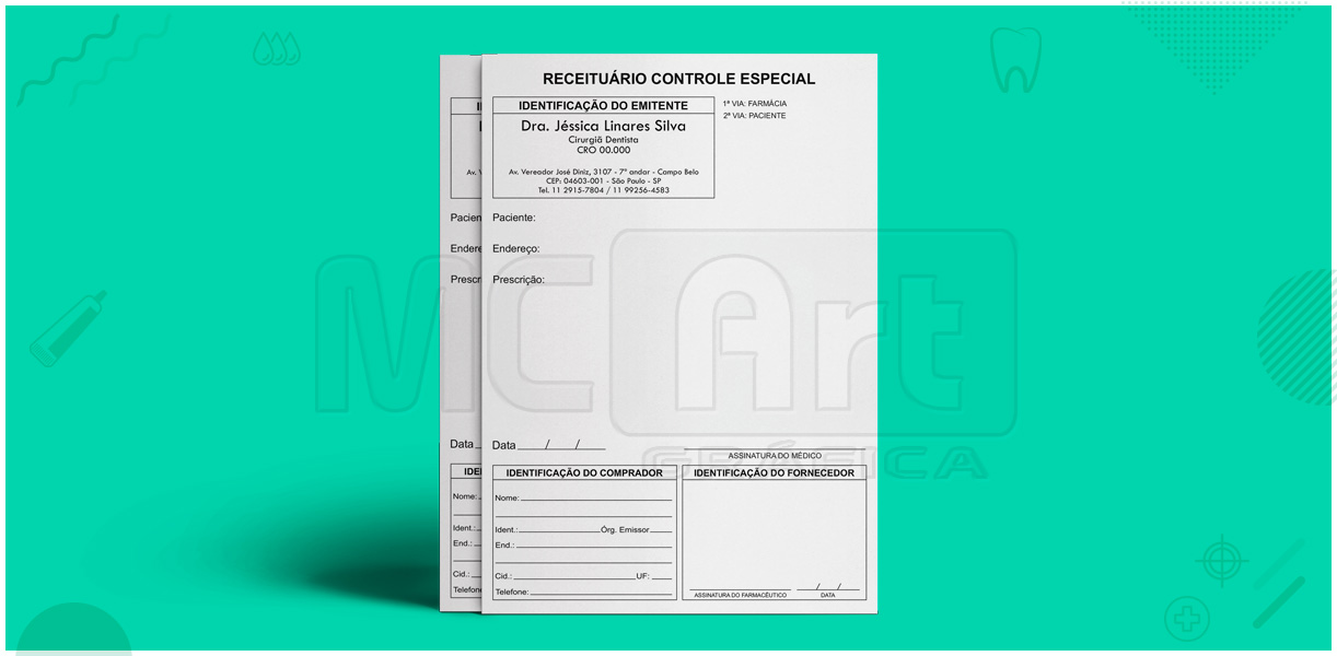 receituário médico personalizado, receituário médico, impressão de receituários