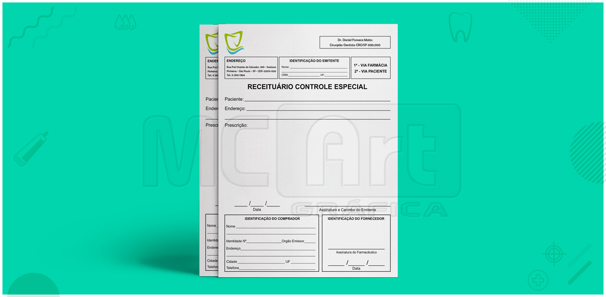 receituário médico personalizado, receituário médico, impressão de receituários