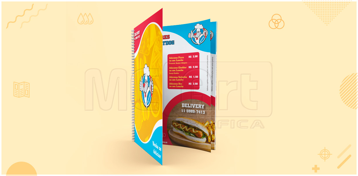 cardápios em pvc, cardápios com wire-o para restaurantes, cardápios personalizados com wire-o, impressão de cardápios em pvc, gráfica sp