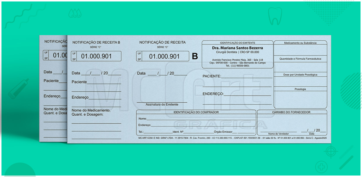 receituário médico personalizado, receituário médico, impressão de receituários