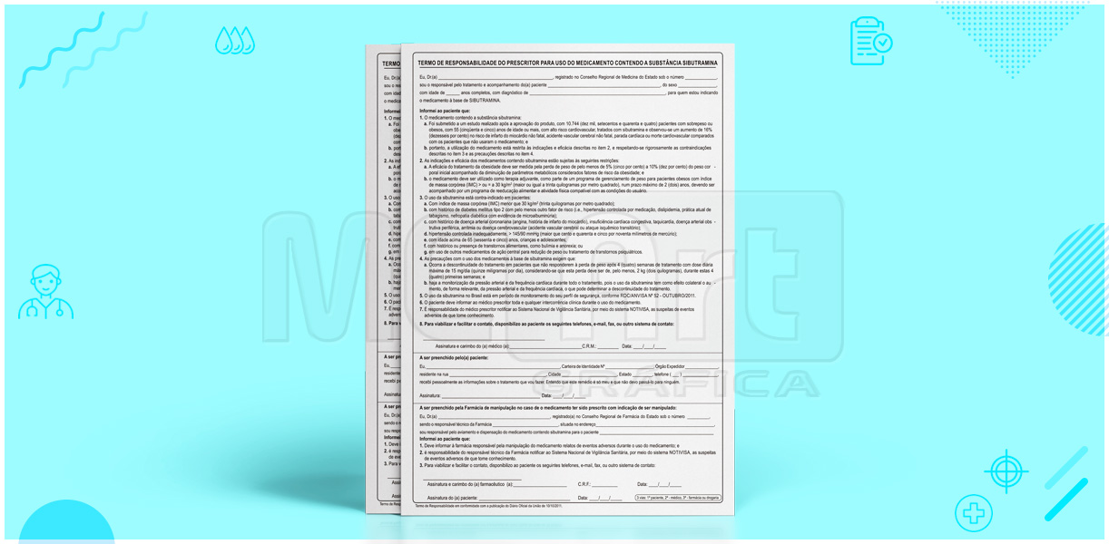 TERMO DE RESPONSABILIDADE DE SIBUTRAMINA impressão termo de responsabilidade sibutramina, termo de responsabilidade para uso do medicamento contendo a substância sibutramina